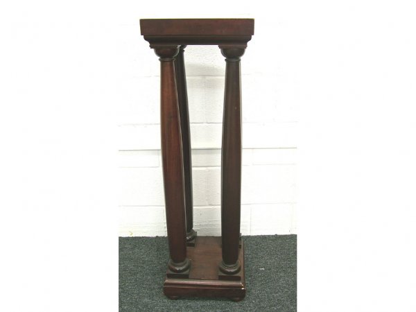 Fine French Mahogany Pillar Plant Stand