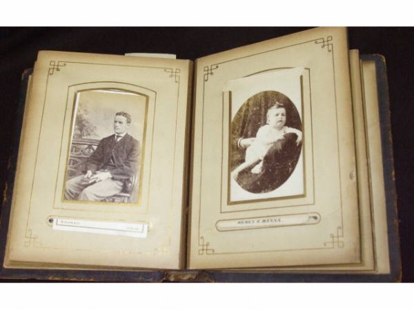 19th Century Leather Bound Photo Album - 3