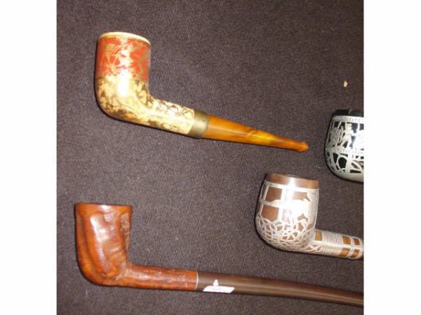 Lot of 4 Vintage Pipes Sterling Overlay - 2