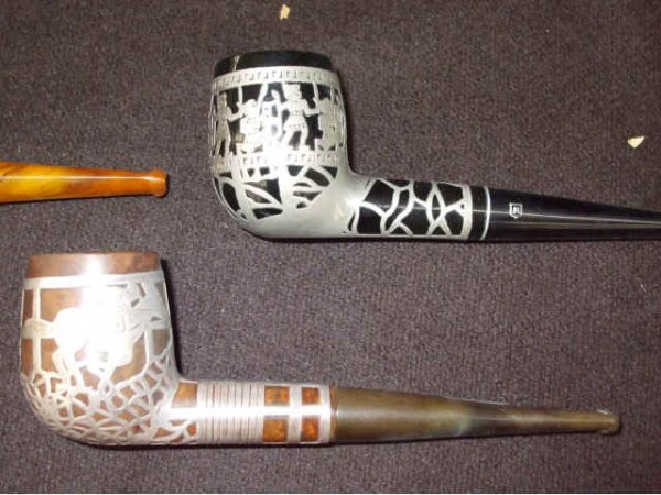 Lot of 4 Vintage Pipes Sterling Overlay - 3
