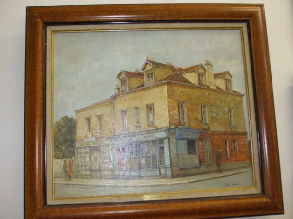 Signed Jean Keime Street Scene O/B