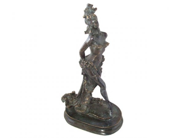 Fine Bronze Scultpture of Victorian Lady