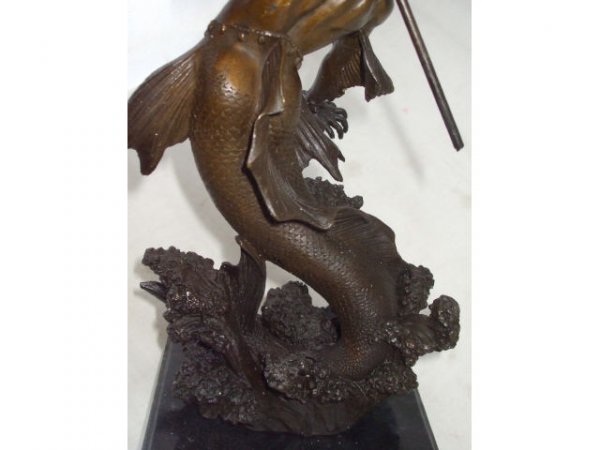 Ultra Fine Bronze Neptune Sculpture - 3