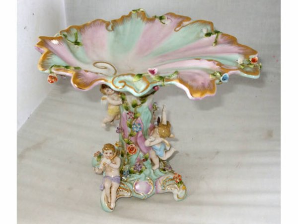 Fancy Meissen Style Cherub Compote