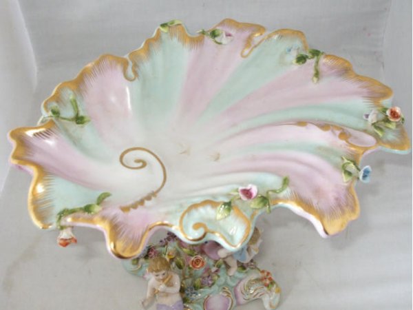 Fancy Meissen Style Cherub Compote - 3