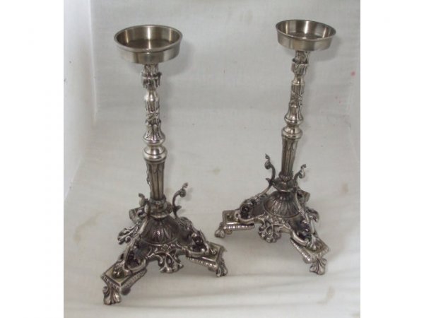 Very Fancy Silver Finish Candleabra