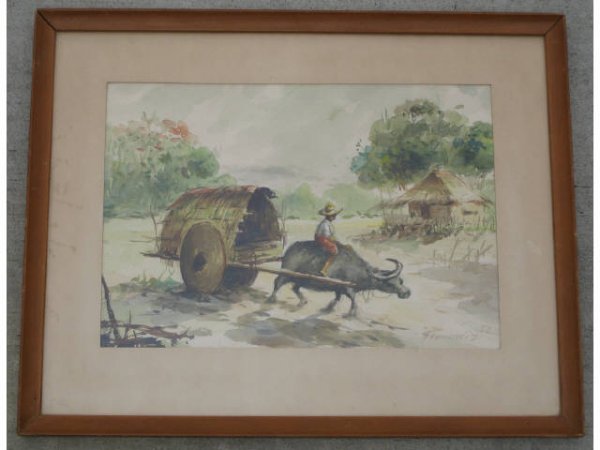 Rafeal Fernandez 1950s Watercolors
