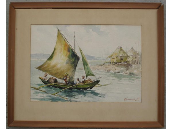 Rafeal Fernandez 1950s Watercolors - 2