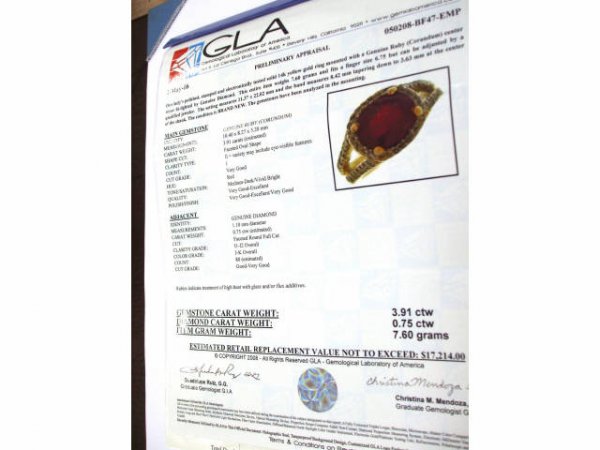 Ladies Ruby & Diamond Ring - 5