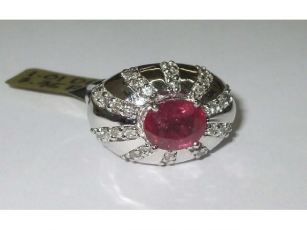 Ultra Fancy Ruby & Diamond Cocktail Ring
