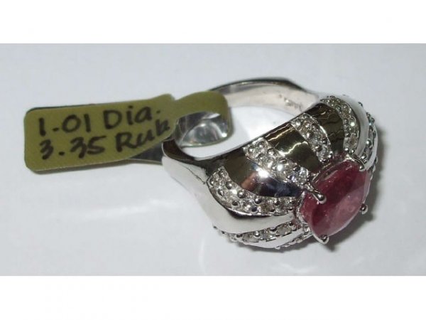 Ultra Fancy Ruby & Diamond Cocktail Ring - 3