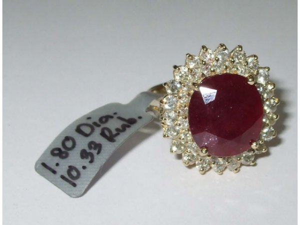 10.33 ct. Single Center Stone Ruby Ring