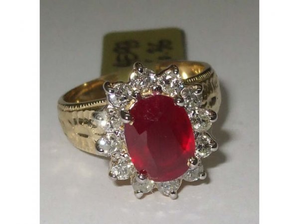 Fine Ruby & Diamond Fancy Ring