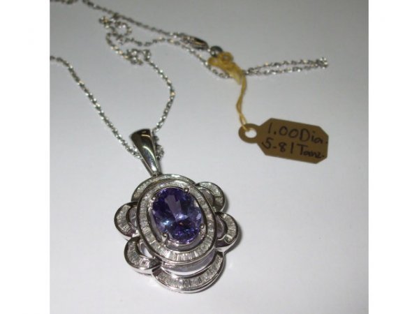 Tanzanite & Diamond Pendant