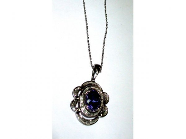 Tanzanite & Diamond Pendant - 4