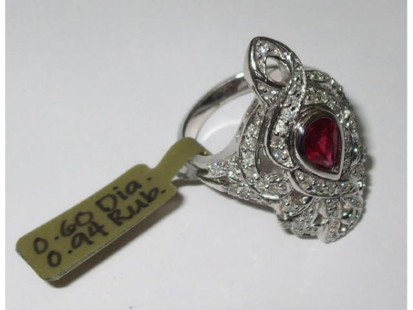 Ultra Fancy Ruby & Diamond Ring - 3