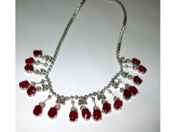 Fine Ruby & Diamond Necklace