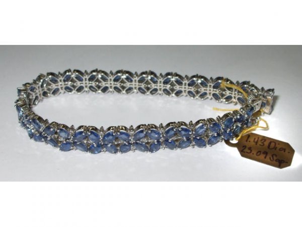 Ultra Fancy Sapphire & Diamond Bracelet