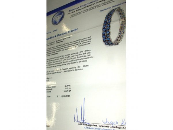 Ultra Fancy Sapphire & Diamond Bracelet - 2