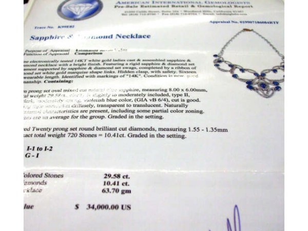 Special Sapphire & Diamond Necklace - 2
