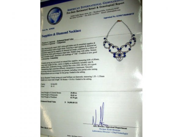 Special Sapphire & Diamond Necklace - 4