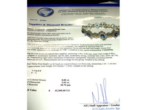 Sapphire & Diamond Bracelet - 2