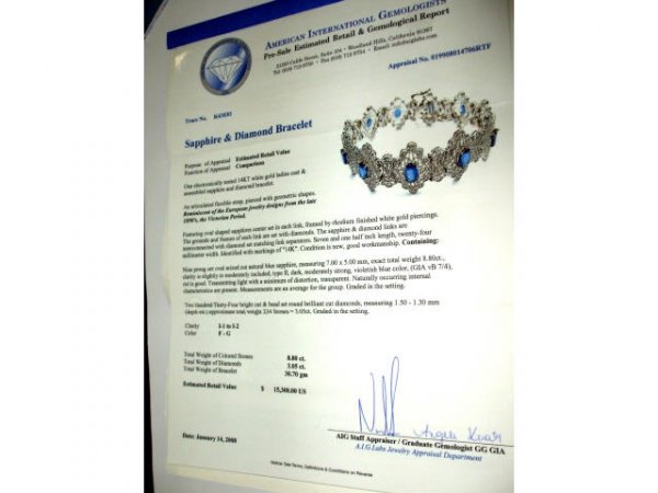 Sapphire & Diamond Bracelet - 4