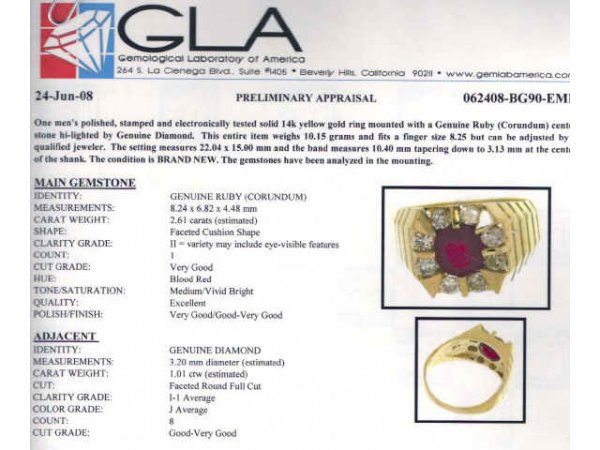 Ruby & Diamond Fancy Ring Ap. $ 21,768 - 5