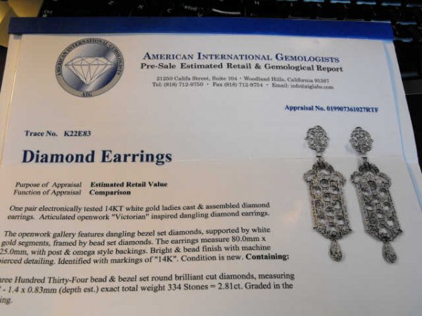 Ultra Fancy Diamond Earrings (2.81 ct. ) $9.4k - 2