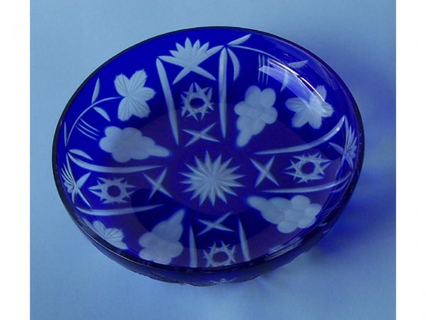 Blue Cut to Clear Bowl