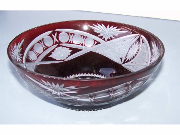 Ruby Cut to Clear Bowl