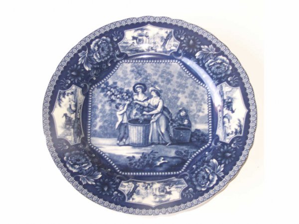 Blue Transferware Plate