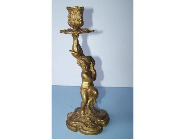Vintage Bronze Candle Holder
