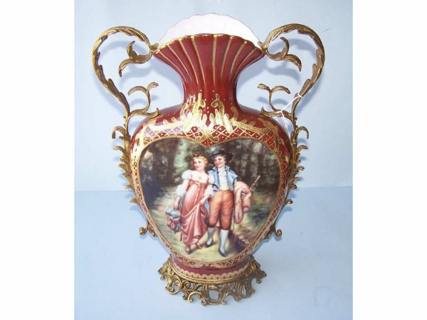 Fine Handpainted Porcelain Urn