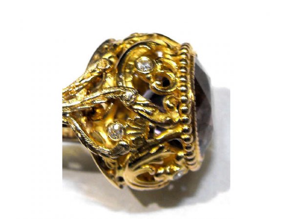Fancy Amethyst European Ring - 2