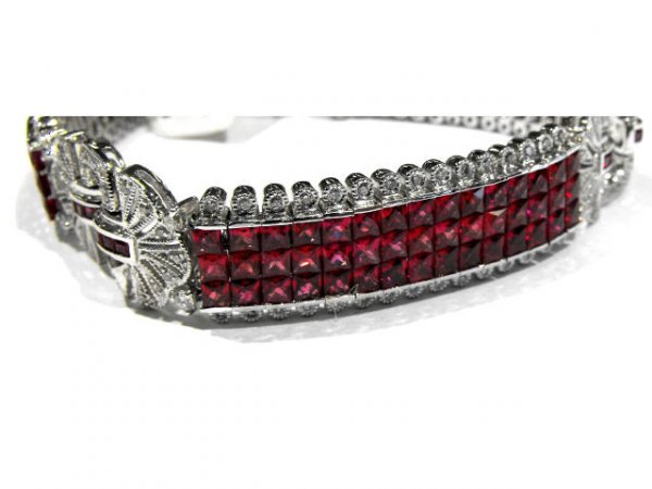Ultra High Quality Ruby & Diamond Bracelet 18k - 2