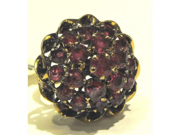 24k YG Ruby Dome Ring - 2