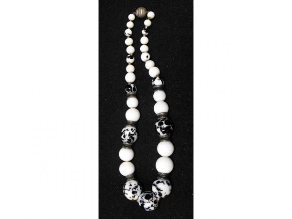 Italian Marble Stone Beaded Necklace