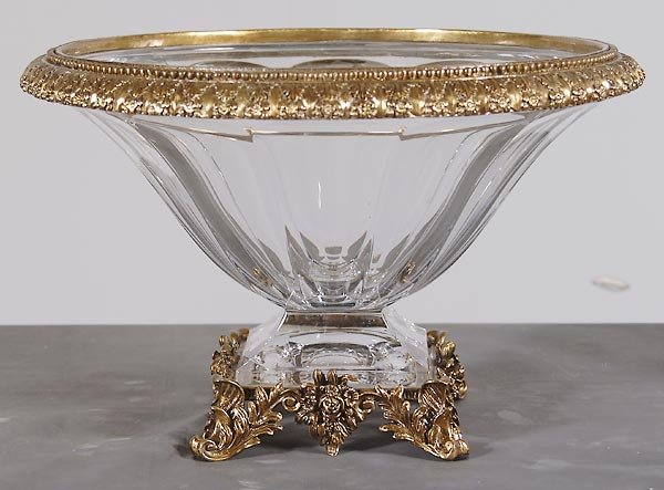 Bohemian & Bronze Crystal Bowl