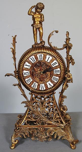 Bronze Cherub Clock