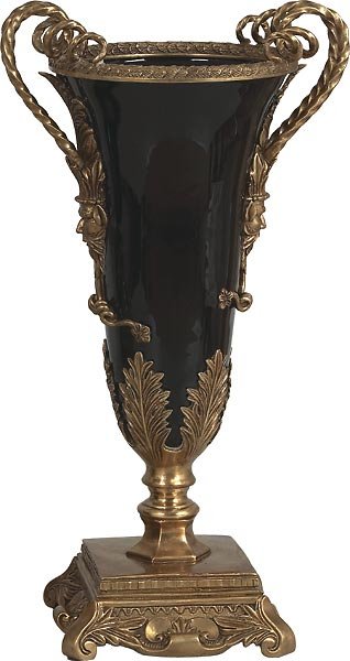Black Urn with Handles