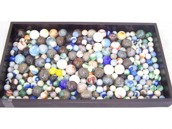 Lot of HUNDREDS of Glass Marbles