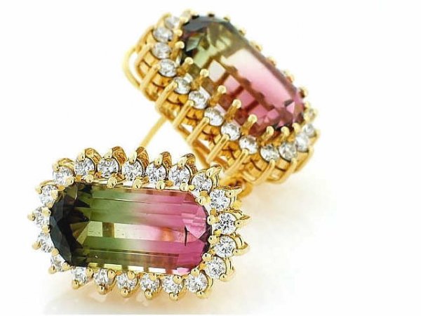 RARE Watermelon Tourmaline Earrings