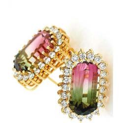 RARE Watermelon Tourmaline Earrings - 2