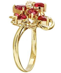 14k Yellow Gold Ruby and 1/4ct TDW Diamond Ring - 2