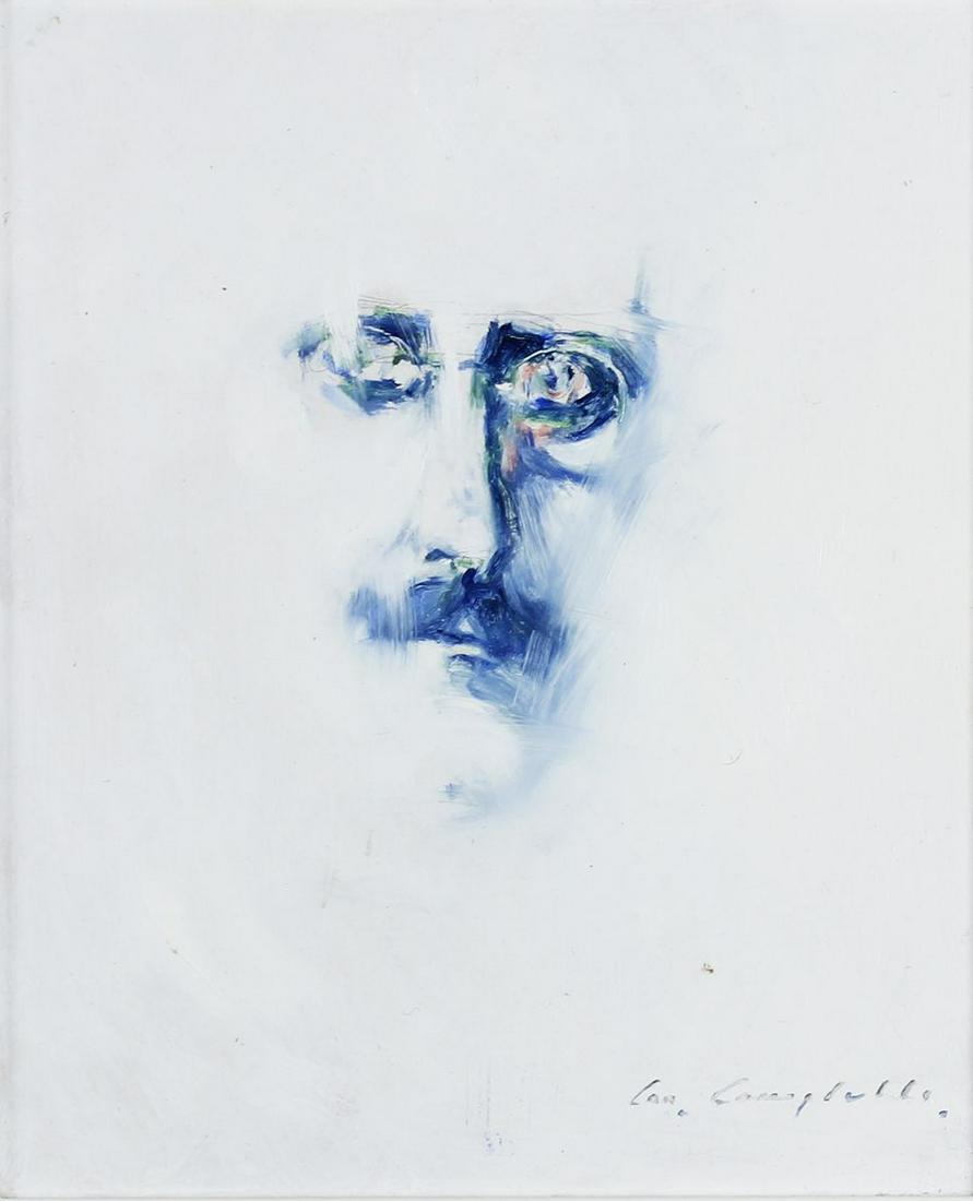 Con Campbell - James Joyce: Medium: Oil on Board, Size: 12" x 10"