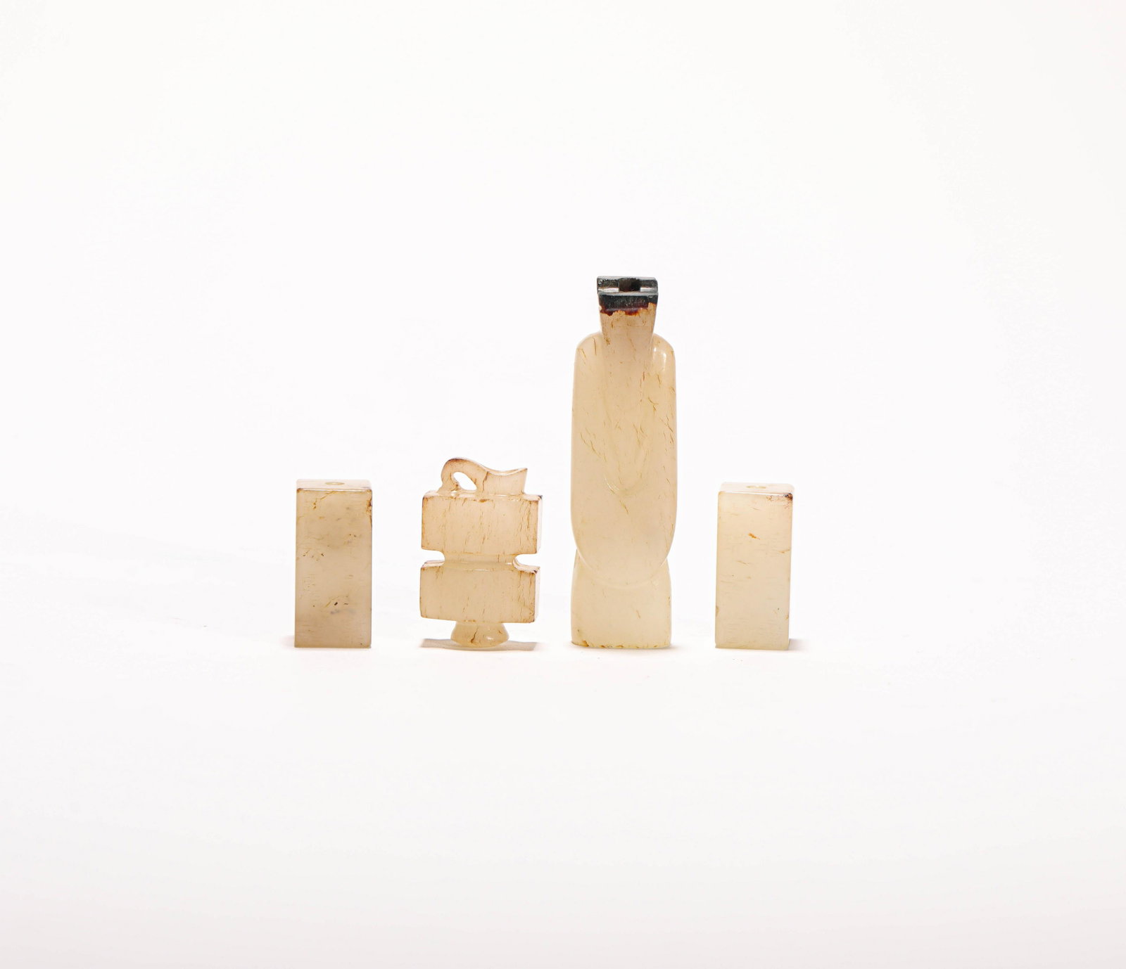 A Set of HeTian Jade Pendant from Han H6cm W1.5cm: A Set of HeTian Jade Pendant from Han H6cm W1.5cm