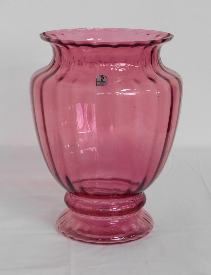 Pilgrim Glass Cranberry Large Vase (1 of 4)