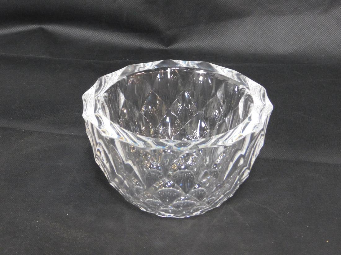 Orrefors Crystal Bowl Etched Signaure: Beautiful Orrefors Crystal Bowl. Etched Orrefors and Signature. 3.5" H x 5.75" D in good condition.