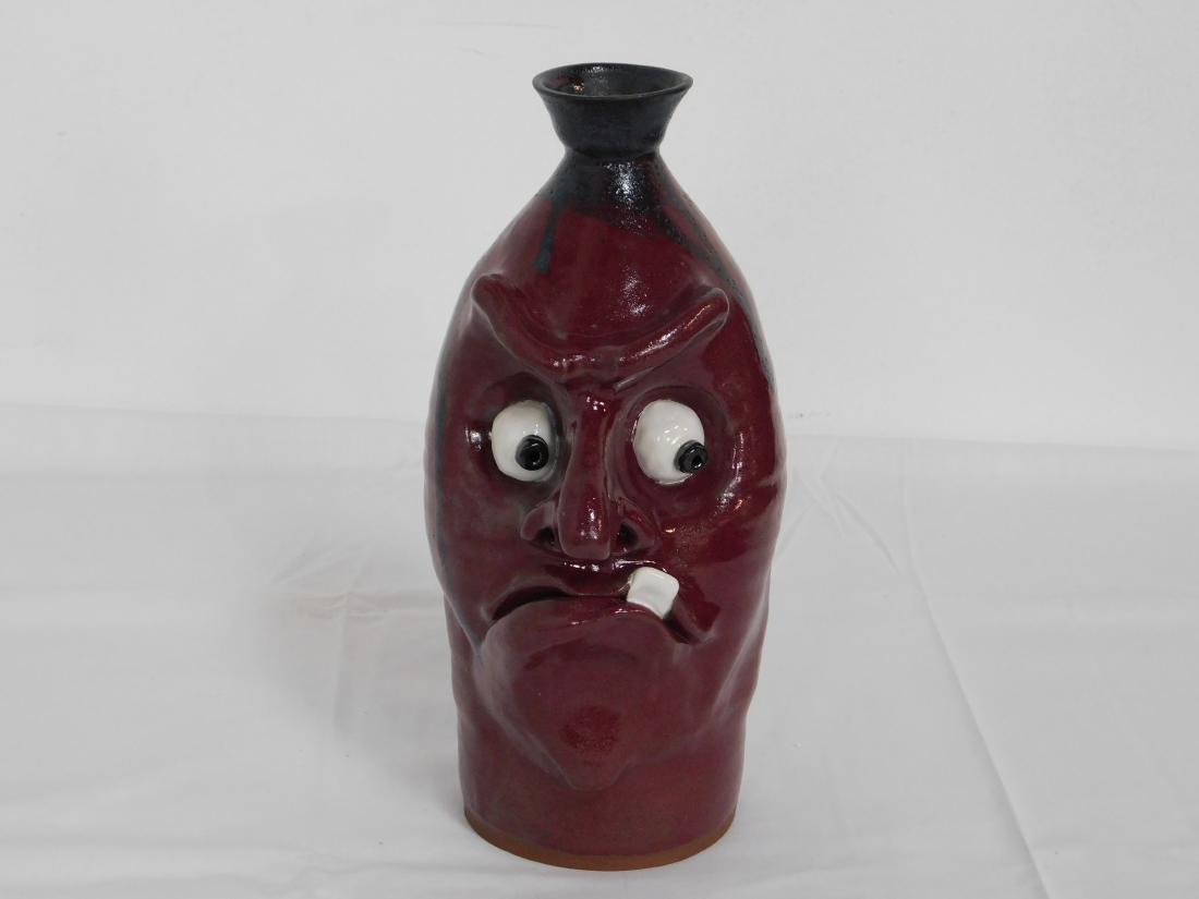 Van Hine "Ugh" Pottery Face Jug Red Neck Potter (1 of 5)